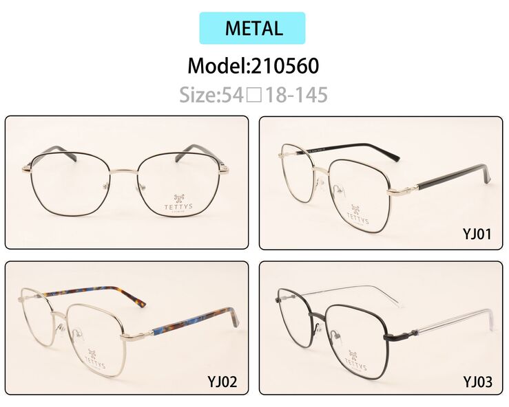 Metal eyeglasses frame for women with spring hinges 210560 (item in stock)