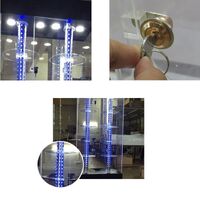 Acrylic floor rotating display stand for glasses, frames, cases and accessories with 2 columns 18006F-2, size 176 * 58 cm