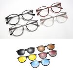 Оправа пластиковая TR90+металл + комплект из 5 поляризационных солнцезащитных насадок (клипон) на магните El Dorado EL2387