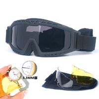 Safety shockproof tactical bulletproof goggles, set 3 lens, 战术-xin3.3-DX
