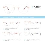 Titanium metal rimless frame TW3025P