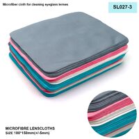 High-density microfiber napkin for glasses lens cleaning SL027-3, 15*18cm +/-0.5
