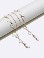 Set of two glasses chain with hearts and rounds GL1350