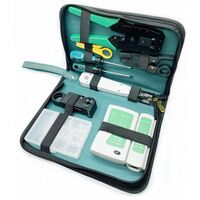 20-piece set with wire strippers and network tester