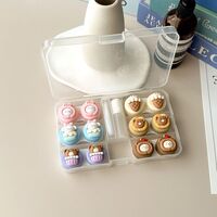 Набор для мягких контактных линз + 6 контейнеров для хранения B-DIY8款六副装