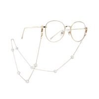 Металлическая нескользящая цепочка, с хрустальными бусинами 10 мм, для очков и масок GA073