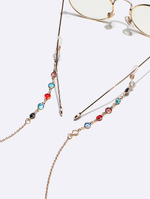 Акриловая черно-белая цепочка для очков GM161