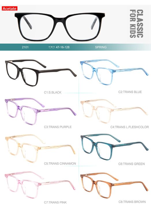 Acetate plastic frames for kids with spring hinges Big City 2101