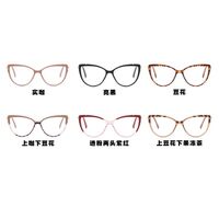 Очки комбинированные (металл + TR90) женские с защитой от синего света и флексами TR5005-PN