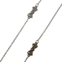 Металлическая нескользящая цепочка бронзового цвета, c бантиком, для очков и масок GL136