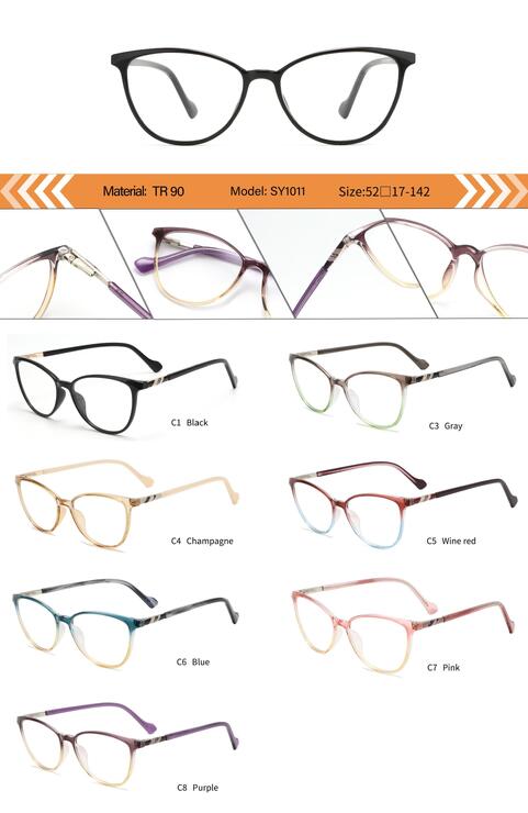 Plastic TR90 frame for women with spring hinges SY1011-DA