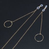 Metal non-slip chain, with a ring-shaped pendant, for glasses and masks GL530