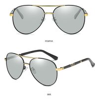 Очки металлические фотохромные с защитой от синего света 2813-GT