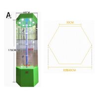 Acrylic floor rotating display stand for glasses, frames, cases and accessories 18004, size 176 * 60 cm