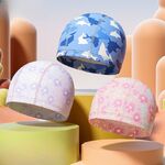 Polyvinylchloride waterproof swimming cap for kids, with goggles, PUM001-YU