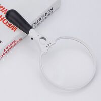 Magnifier with universal backlight, magnifying glass with handle 607B-XX, diameter 127 mm, magnification: 2Х, 4Х, 25Х