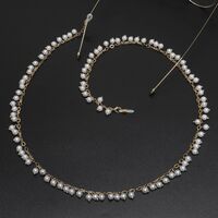 Металлическая нескользящая цепочка, с жемчугом, для очков и масок GL504