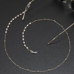 Metal non-slip chain, with pearl and beads, for glasses and masks GL346