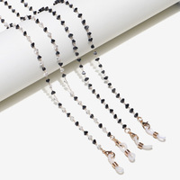 Набор из двух золотых и серебряных тонких цепочек для очков с очками GM085