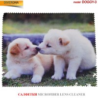 Салфетка для очков из материала микрофибра, плотный материал DOGGY-3