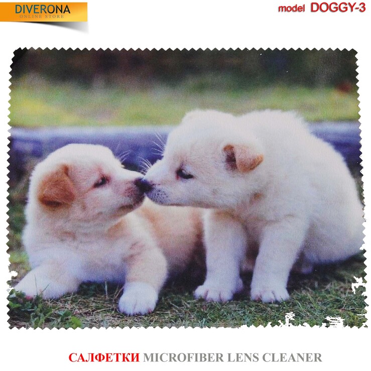 Салфетка для очков из материала микрофибра, плотный материал DOGGY-2