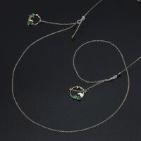 Gold-colored metal non-slip chain, with pendant rabbit, for glasses and masks GL640