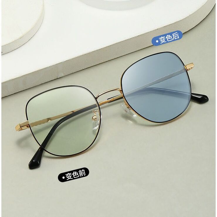 Photochromic glasses with blue light and UV protection 9672-GT