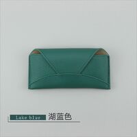 Genuine leather glasses case with microfiber lining ZY016
