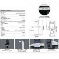 Ophthalmologist workstation, combined table + chair PK-100AT, tabletop 1060*450 mm