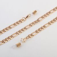 Gold-colored metal non-slip thick chain, for glasses and masks GL1009