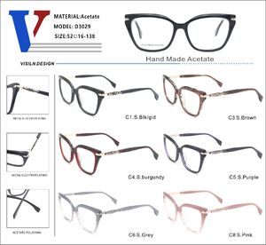 Оправа пластиковая из ацетата + металл с флексом D3029-DA