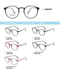 Plastic Ultem eyeglasses frame H66143
