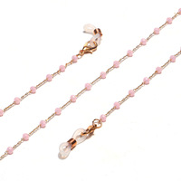 Metal black glasses chain with mustache GL1410