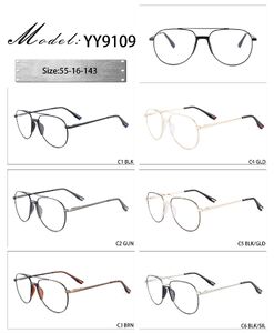 Metal frame with soft nose pad and spring hinges YY9109-DA