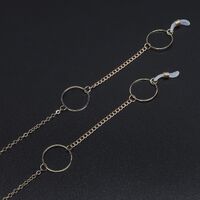 Металлическая нескользящая цепочка, с кольцами, для очков и масок GL525