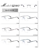 Metal rimless frame with soft nose pad and spring hinges GZ1917-DA