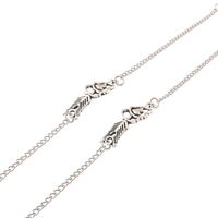 Silver-colored metal non-slip chain, with hearts, for glasses and masks GL047