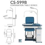 Рабочее место офтальмолога, комбинированный стол + кресло CS-599B, столешница 980*490 мм 