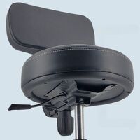 Round rotary lift roller stool with waterproof seat and back 1103B