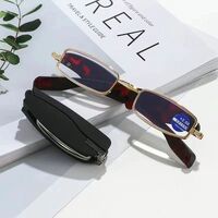 Очки пластиковые складные вращающиеся на 360° для чтения, с футляром, с защитой Blue ray cut, диоптрии от +1.00 до +4.00, РМЦ=62-64 KY707折叠老