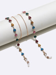 Glasses chain with nectarine hearts GL1343