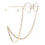 Gold-colored metal non-slip thick chain, for glasses and masks GL1012