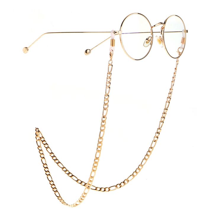 Gold-colored metal non-slip thick chain, for glasses and masks GL1012