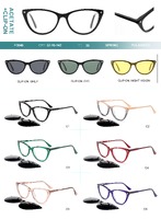 Plastic acetate frame with spring hinges + polarized clip-on Big City F3046S