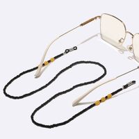 Black plastic non-slip bead chain, for glasses and masks GL1476