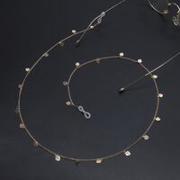 Металлическая нескользящая цепочка, c персиковым сердцем, для очков и масок GL694