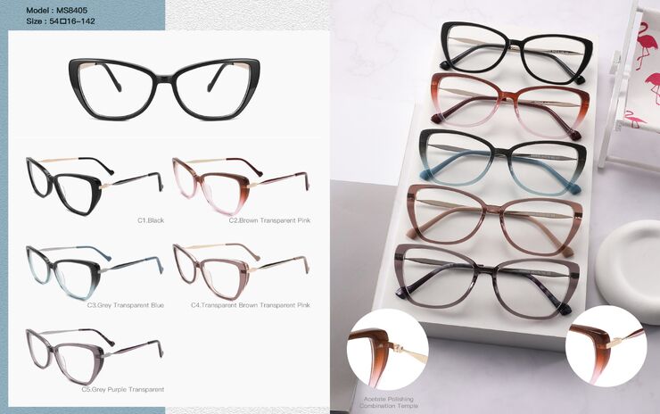 Plastic acetate frame for women Big City MS8405