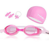 Swimming waterproof anti-fog goggles, with cap, 8100-YU