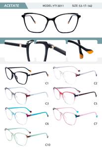 Plastic acetate frame for women with spring hinges YT13011-DA