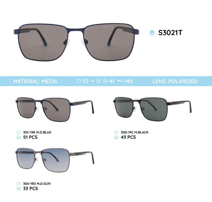 Metal frame polarized sunglasses S3021T